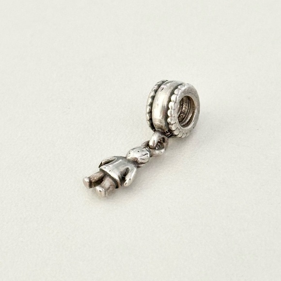 Pandora My Little Boy Child Kid Family Rare Retired Bead Dangle Charm - Picture 3 of 4